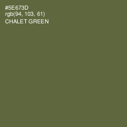 #5E673D - Chalet Green Color Image